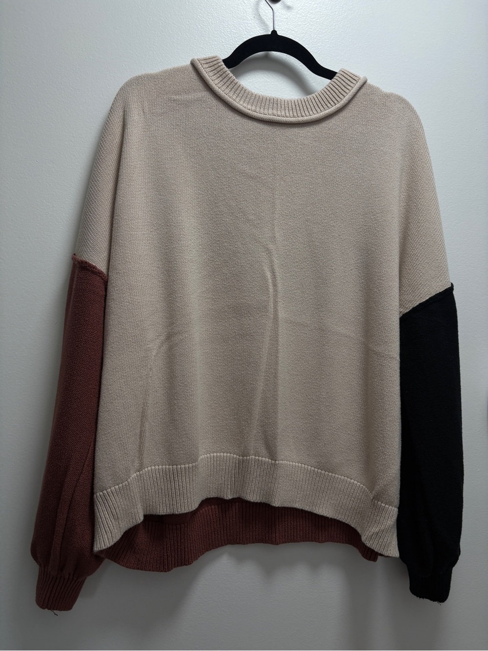 Colorblock Crewneck Sweater - XL - Autumn Cabincore - Picture 5 of 5